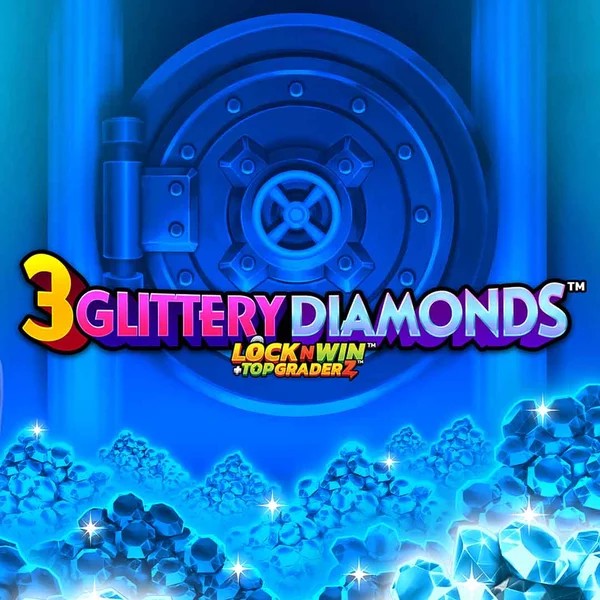 3 Glittery Diamonds logo – Slots by PearFiction Studios at Lucky Twice Casino