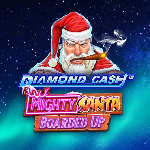 Diamond Cash Mighty Santa Boarded Up logo by Greentube Lucky Twice Casino