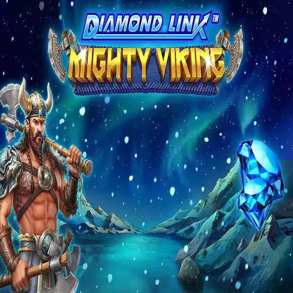 Diamond Link Mighty Viking slot visual from Greentube available on luckytwicescasino.com